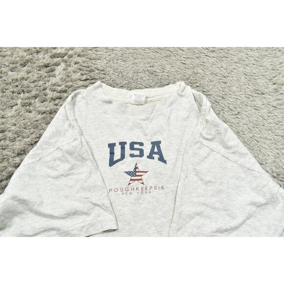 Vintage Tuff Tee Gray Cotton T-Shirt Men Large USA Short Sleeve Single Stitched - Picture 8 of 8